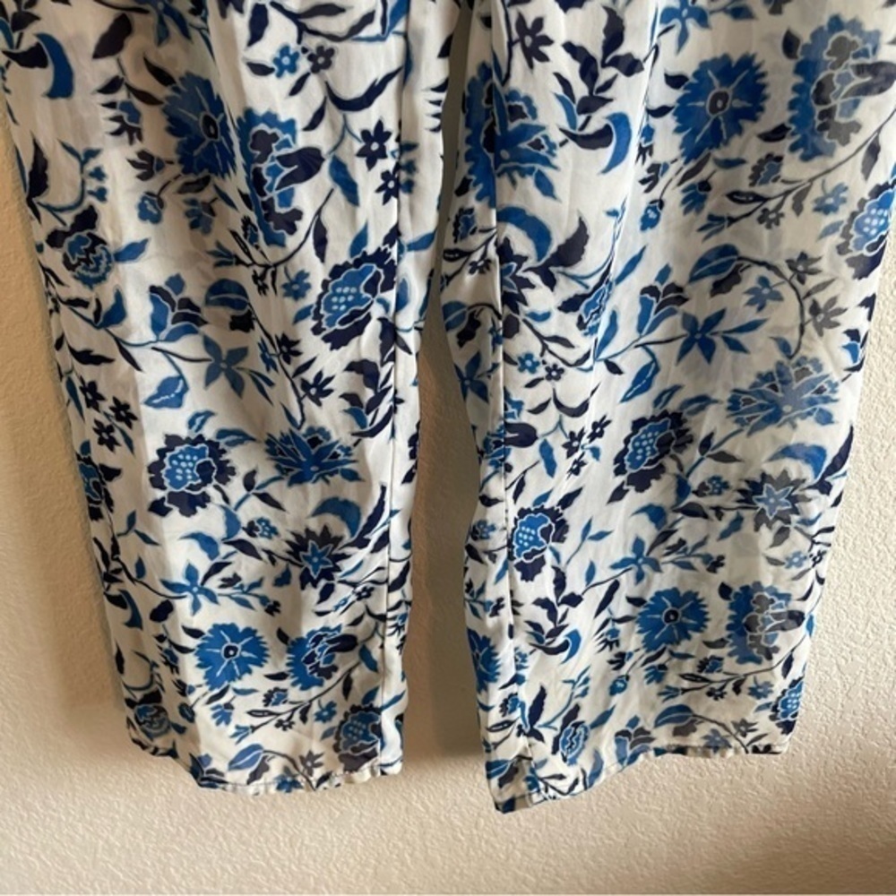 Victoria's Secret Y2K Blue Sheer Knot Front Floral Pants Women's Size Medium - Picture 7 of 11
